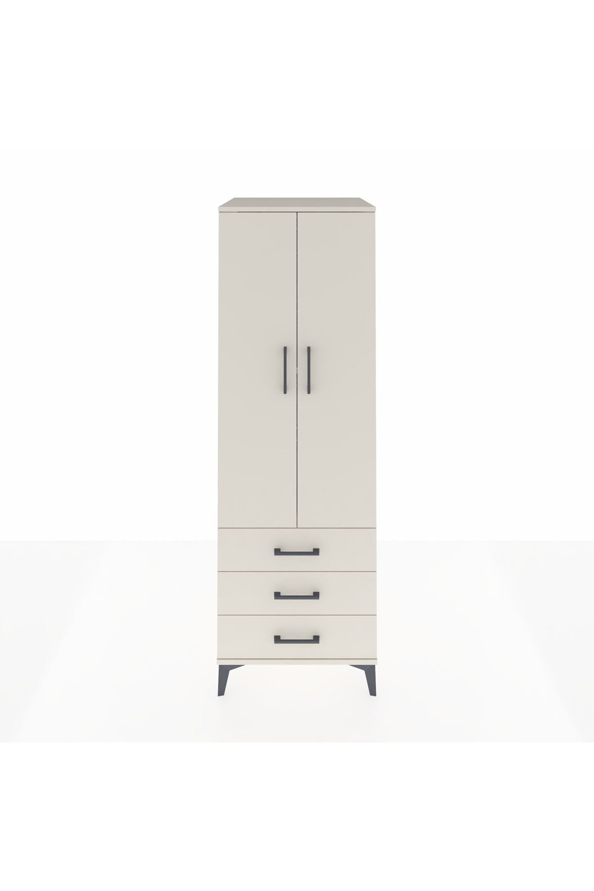Kronos Dolap 2 Raflı 3 Çekmeceli 2 Kapaklı 60x59x182 - S89M006V1C