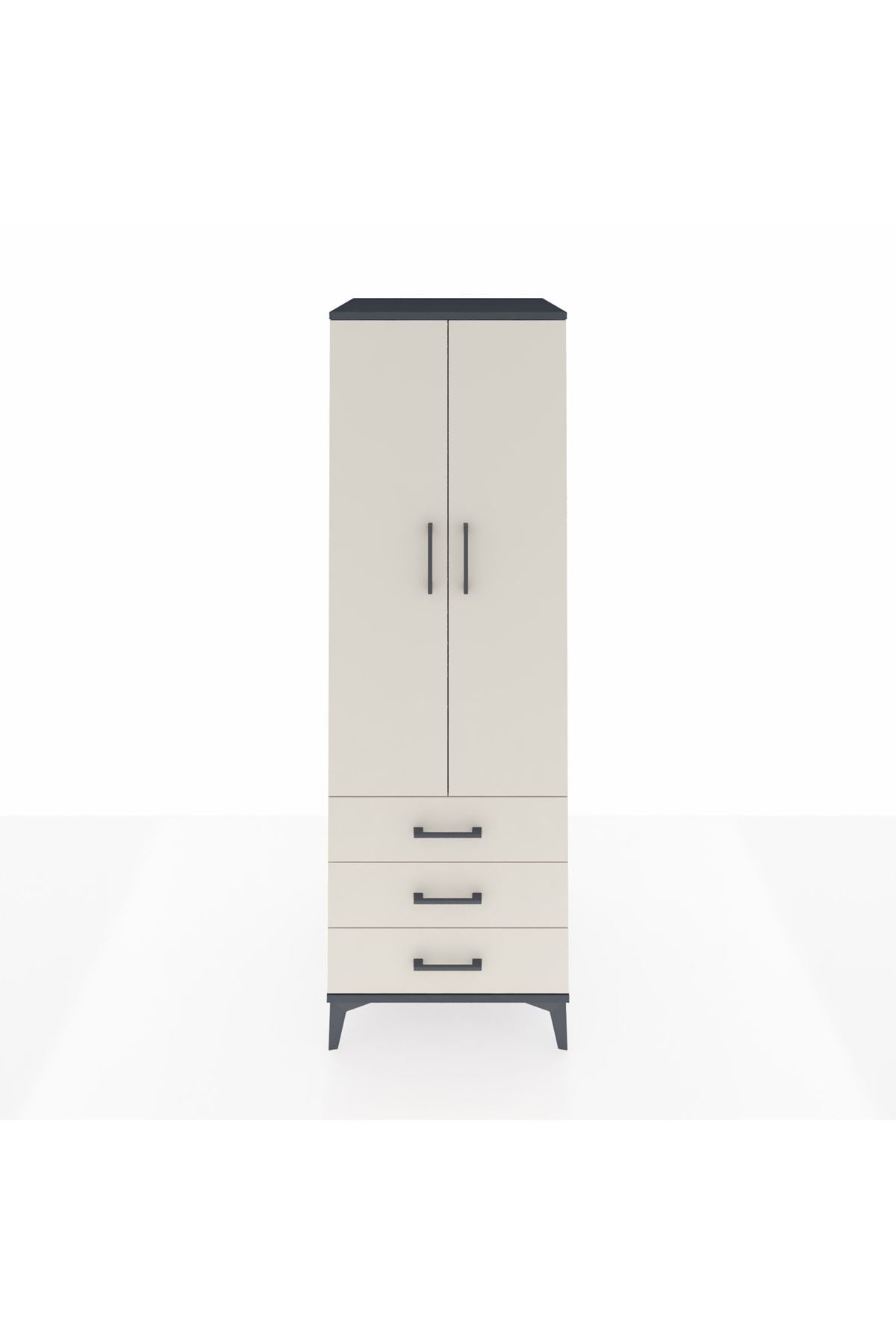 Kronos Dolap 2 Raflı 3 Çekmeceli 2 Kapaklı 60x59x182 - S89M006V4C