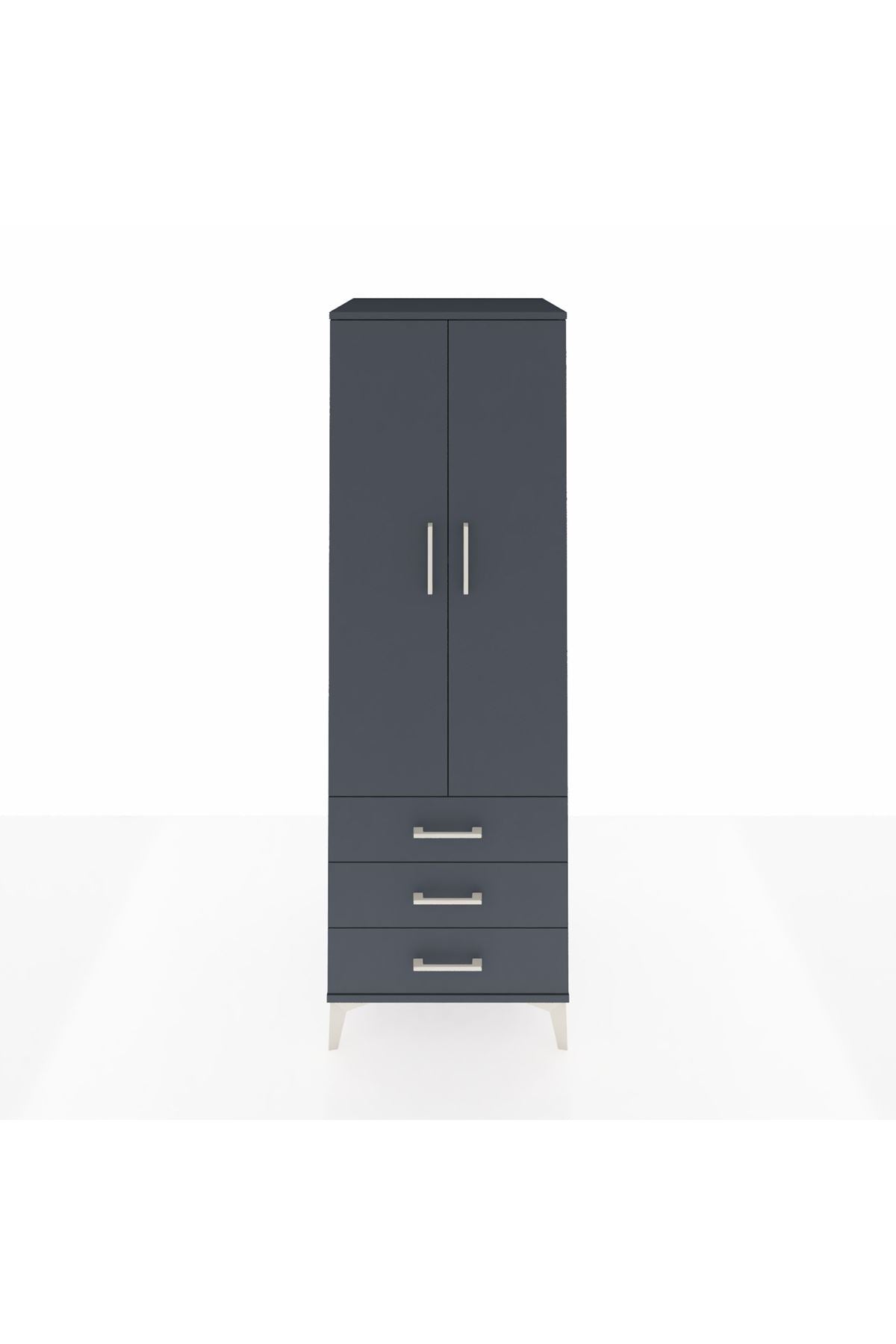 Kronos Dolap 2 Raflı 3 Çekmeceli 2 Kapaklı 60x59x182 - S89M006V5C