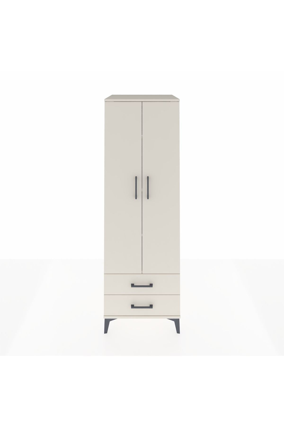 Kronos Dolap 4 Raflı 2 Çekmeceli 2 Kapaklı 60x59x182 - S89M007V1C