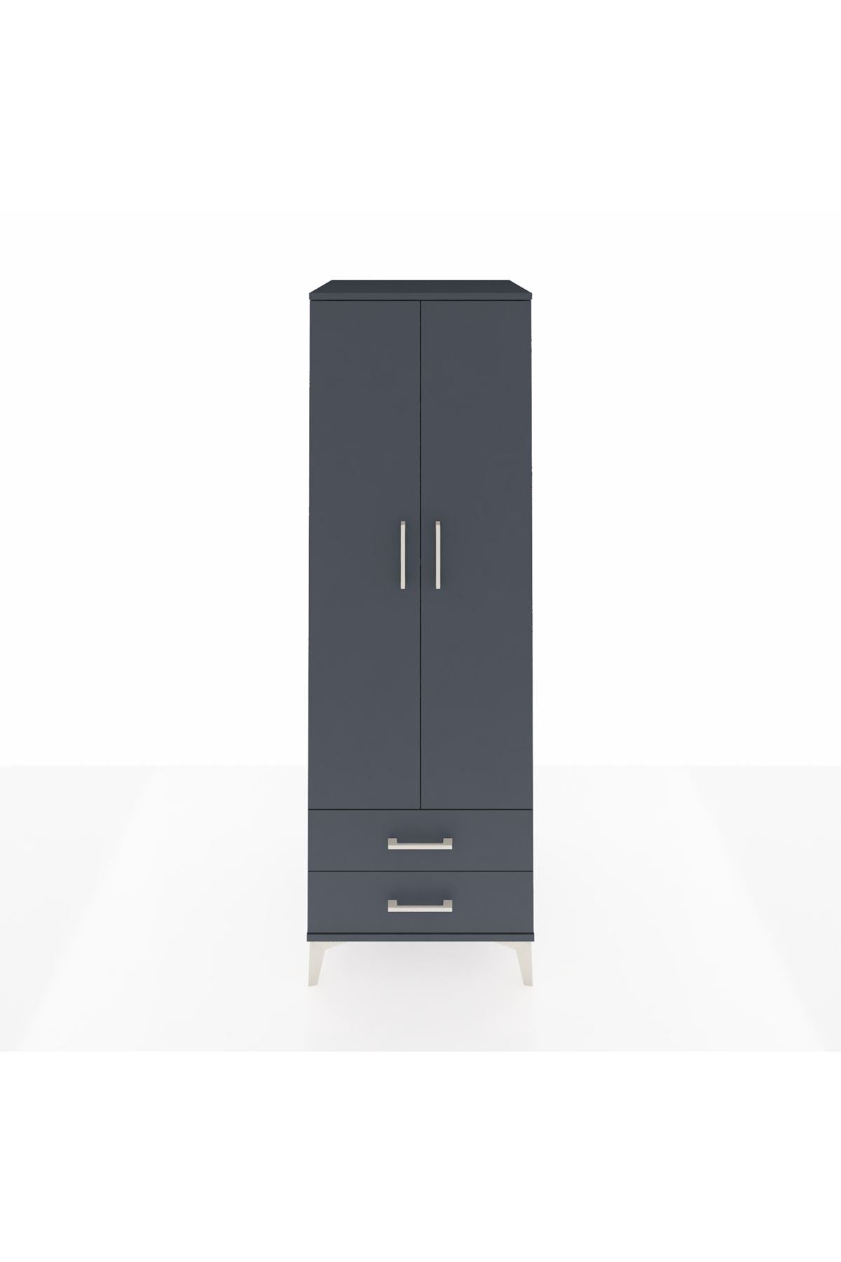 Kronos Dolap 4 Raflı 2 Çekmeceli 2 Kapaklı 60x59x182 - S89M007V5C