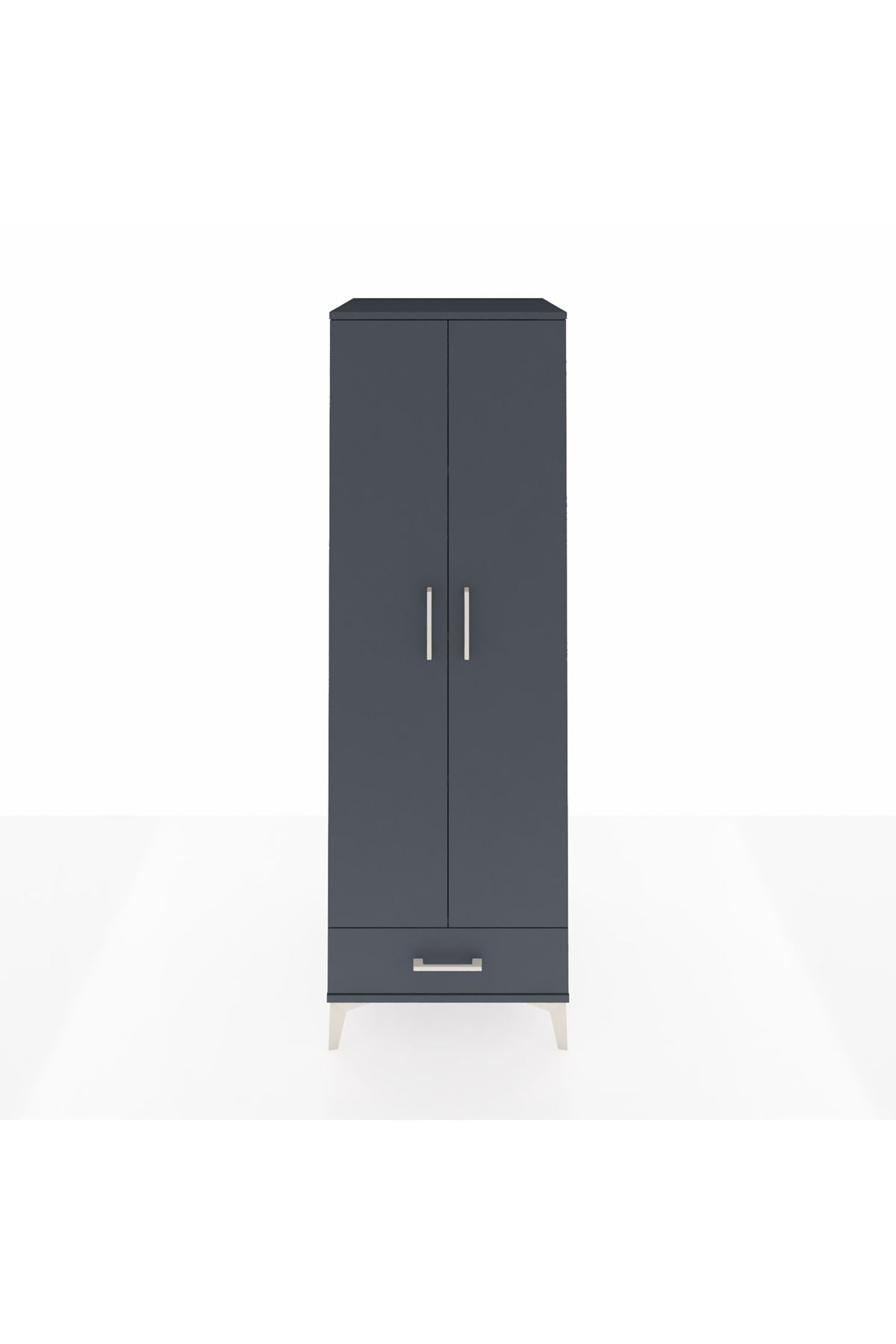 Kronos Dolap 4 Raflı Tek Çekmeceli 2 Kapaklı 60x59x182 - S89M008V5C