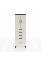 Kronos Dolap Tek Raflı 5 Çekmeceli 2 Kapaklı 60x59x182 - S89M012V4C
