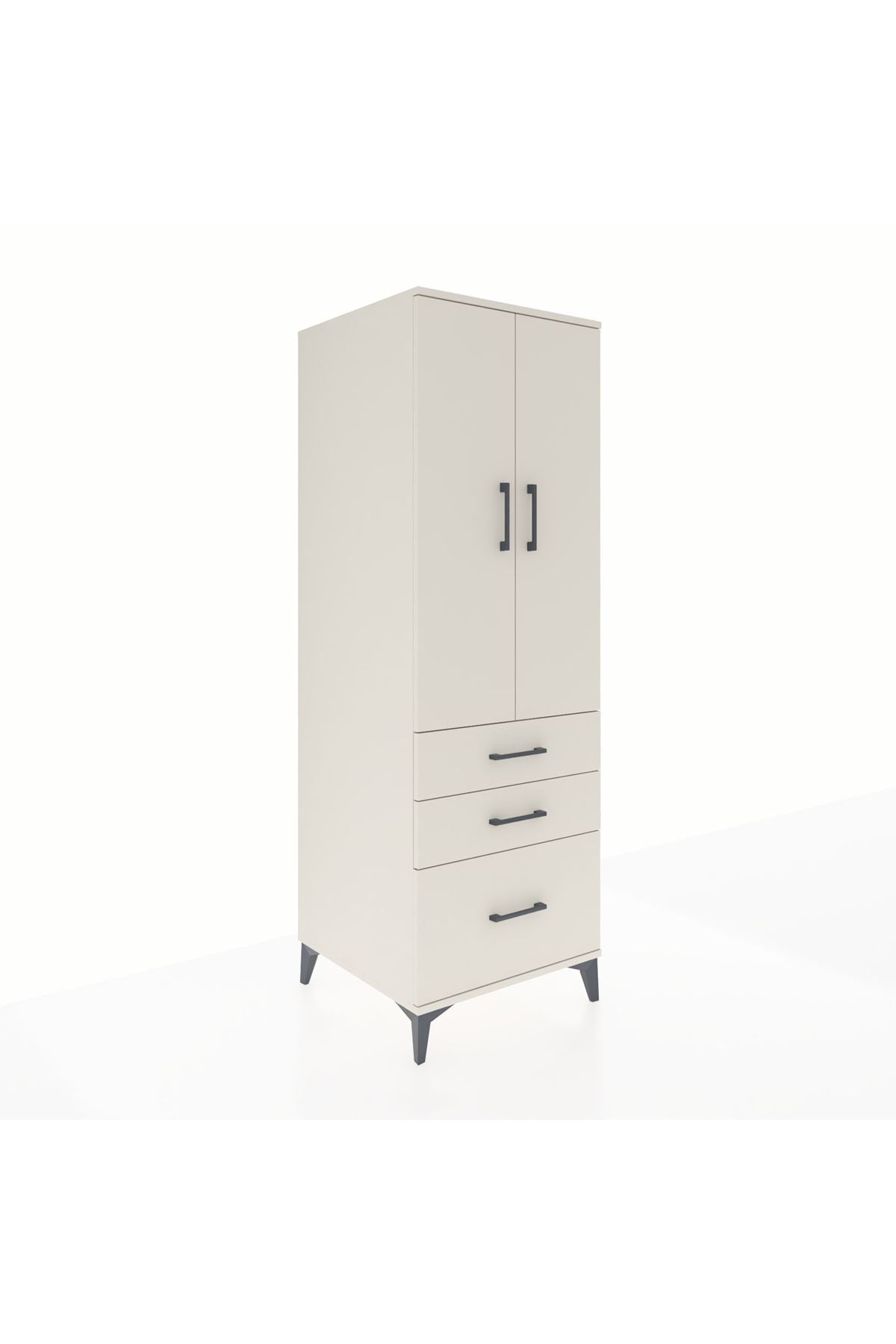 Kronos Dolap 2 Raflı 3 Çekmeceli 2 Kapaklı 60x59x182 - S89M014V1C