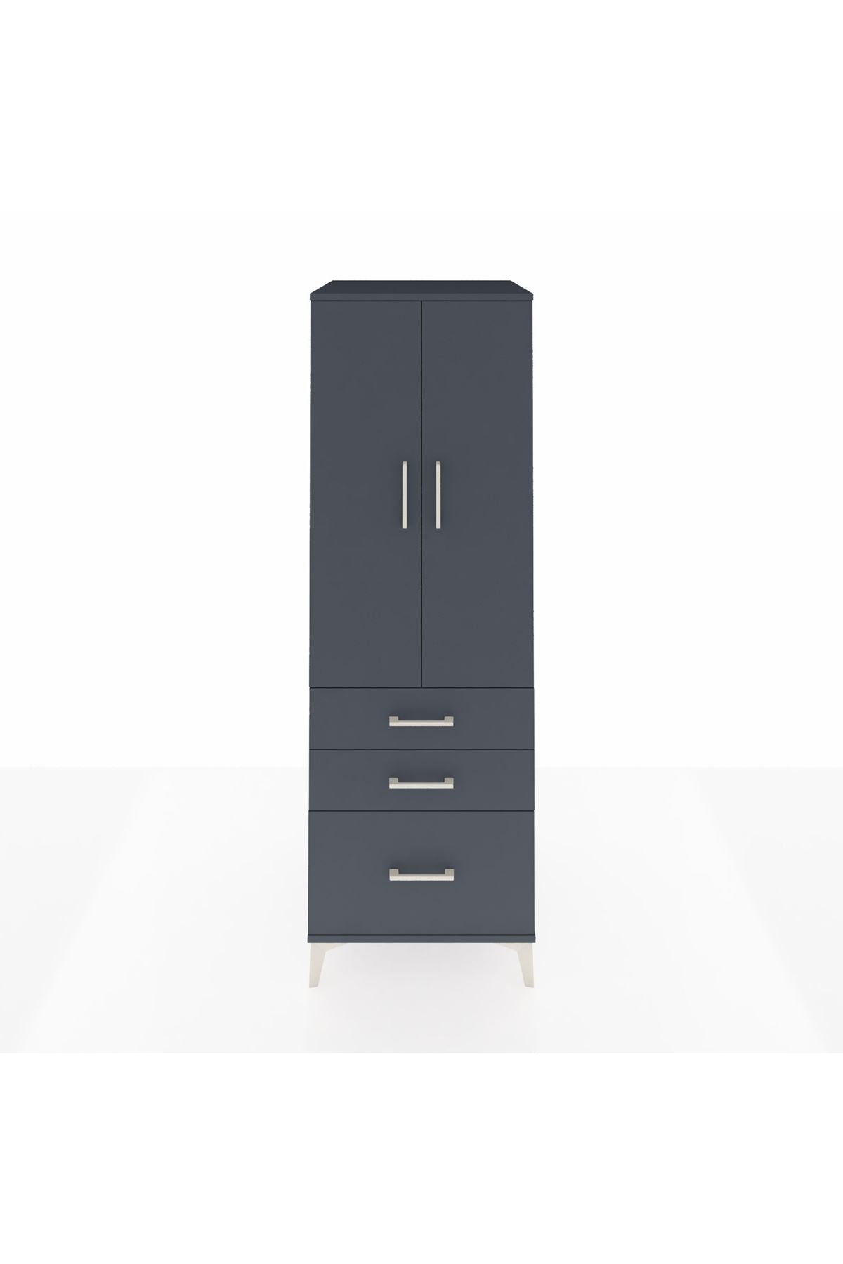 Kronos Dolap 2 Raflı 3 Çekmeceli 2 Kapaklı 60x59x182 - S89M014V5C