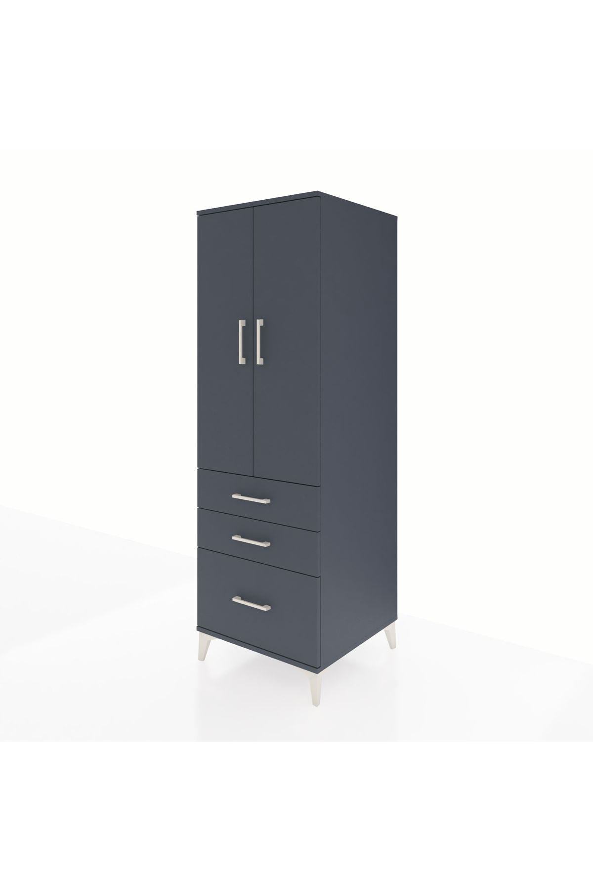Kronos Dolap 2 Raflı 3 Çekmeceli 2 Kapaklı 60x59x182 - S89M014V5C