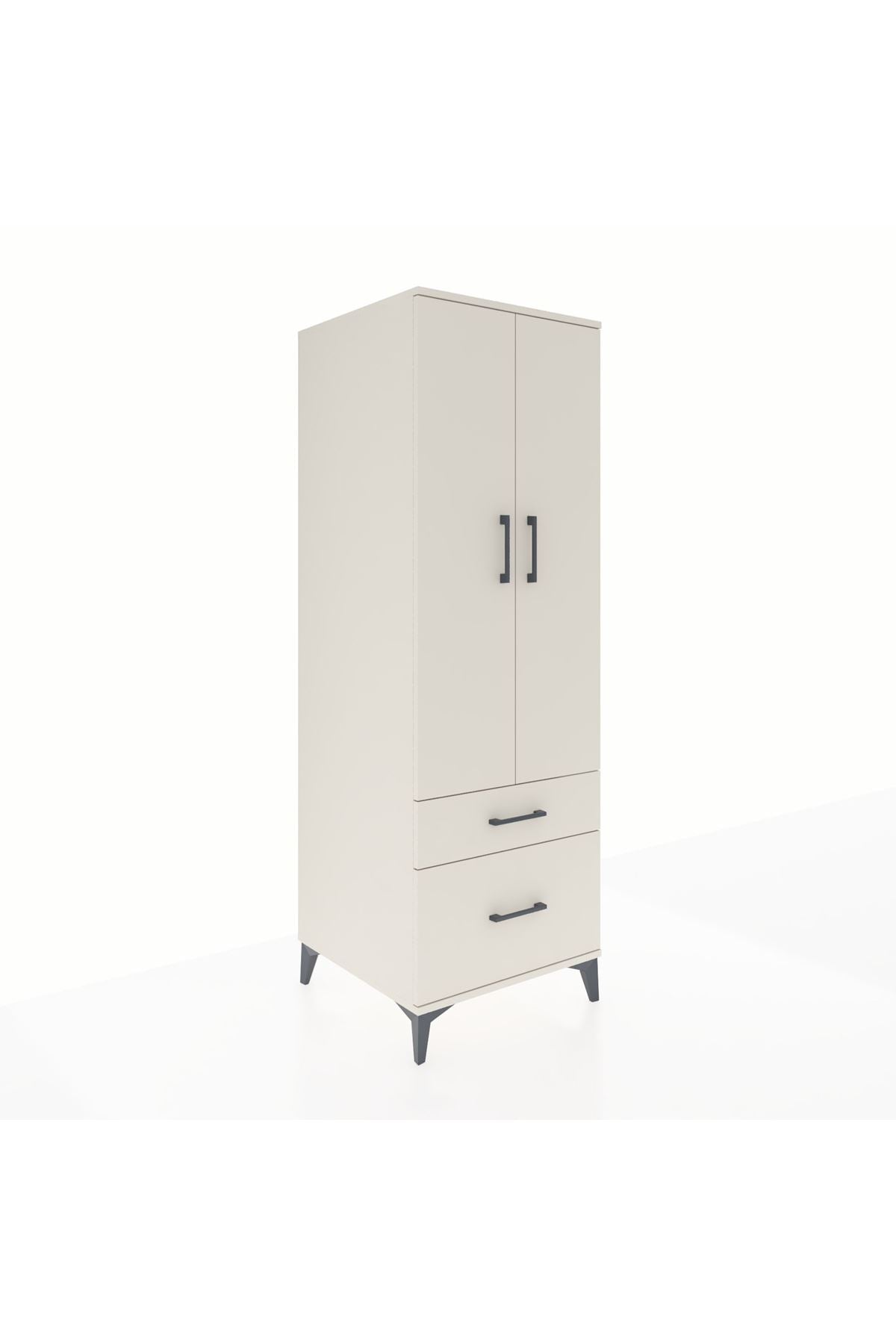 Kronos Dolap 4 Raflı 2 Çekmeceli 2 Kapaklı 60x59x182 - S89M015V1C