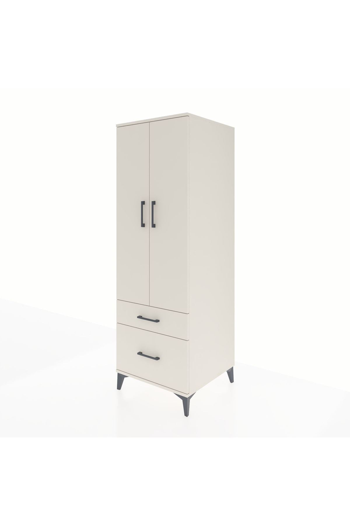 Kronos Dolap 4 Raflı 2 Çekmeceli 2 Kapaklı 60x59x182 - S89M015V1C