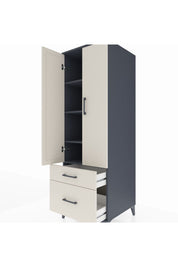 Kronos Dolap 4 Raflı 2 Çekmeceli 2 Kapaklı 60x59x182 - S89M015V4C