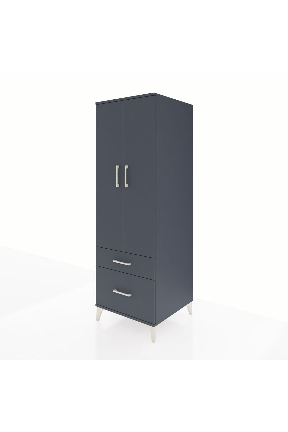 Kronos Dolap 4 Raflı 2 Çekmeceli 2 Kapaklı 60x59x182 - S89M015V5C
