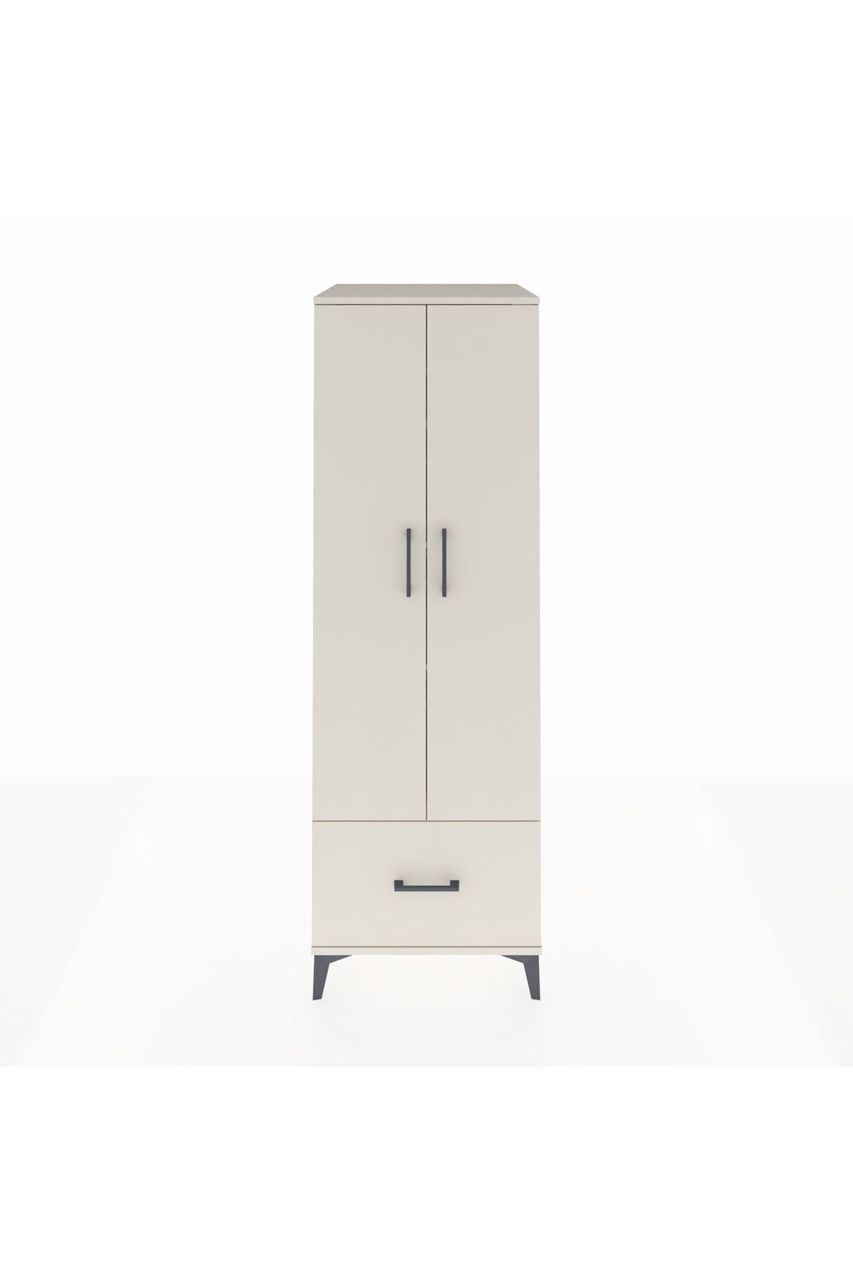 Kronos Dolap 4 Raflı Tek Çekmeceli 2 Kapaklı 60x59x182 - S89M016V1C