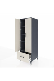 Kronos Dolap 4 Raflı Tek Çekmeceli 2 Kapaklı 60x59x182 - S89M016V4C
