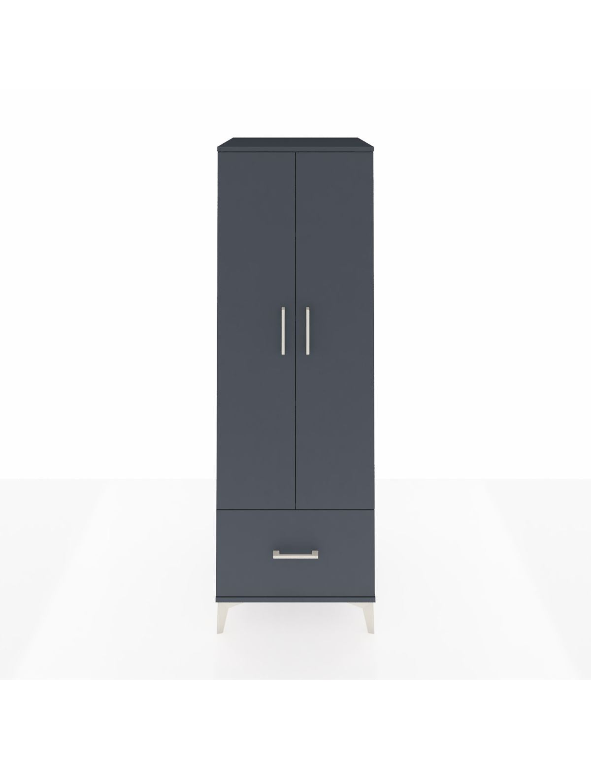 Kronos Dolap 4 Raflı Tek Çekmeceli 2 Kapaklı 60x59x182 - S89M016V5C