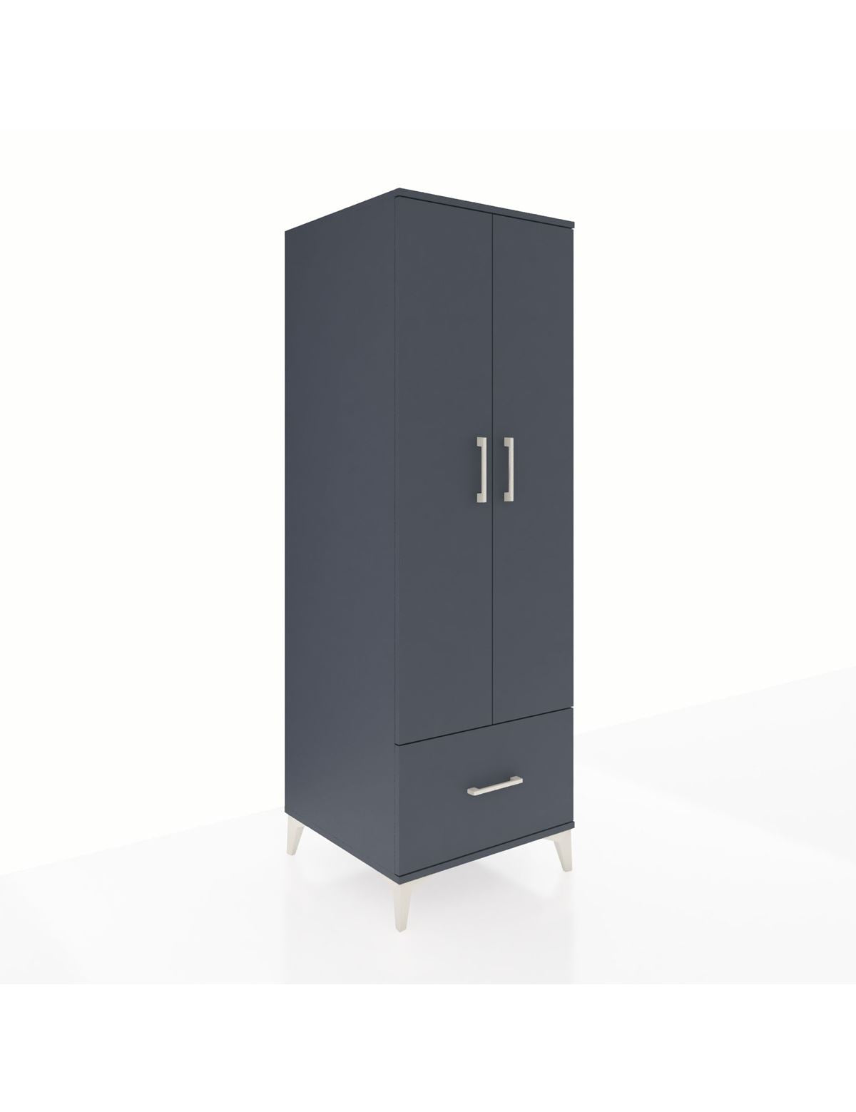 Kronos Dolap 4 Raflı Tek Çekmeceli 2 Kapaklı 60x59x182 - S89M016V5C