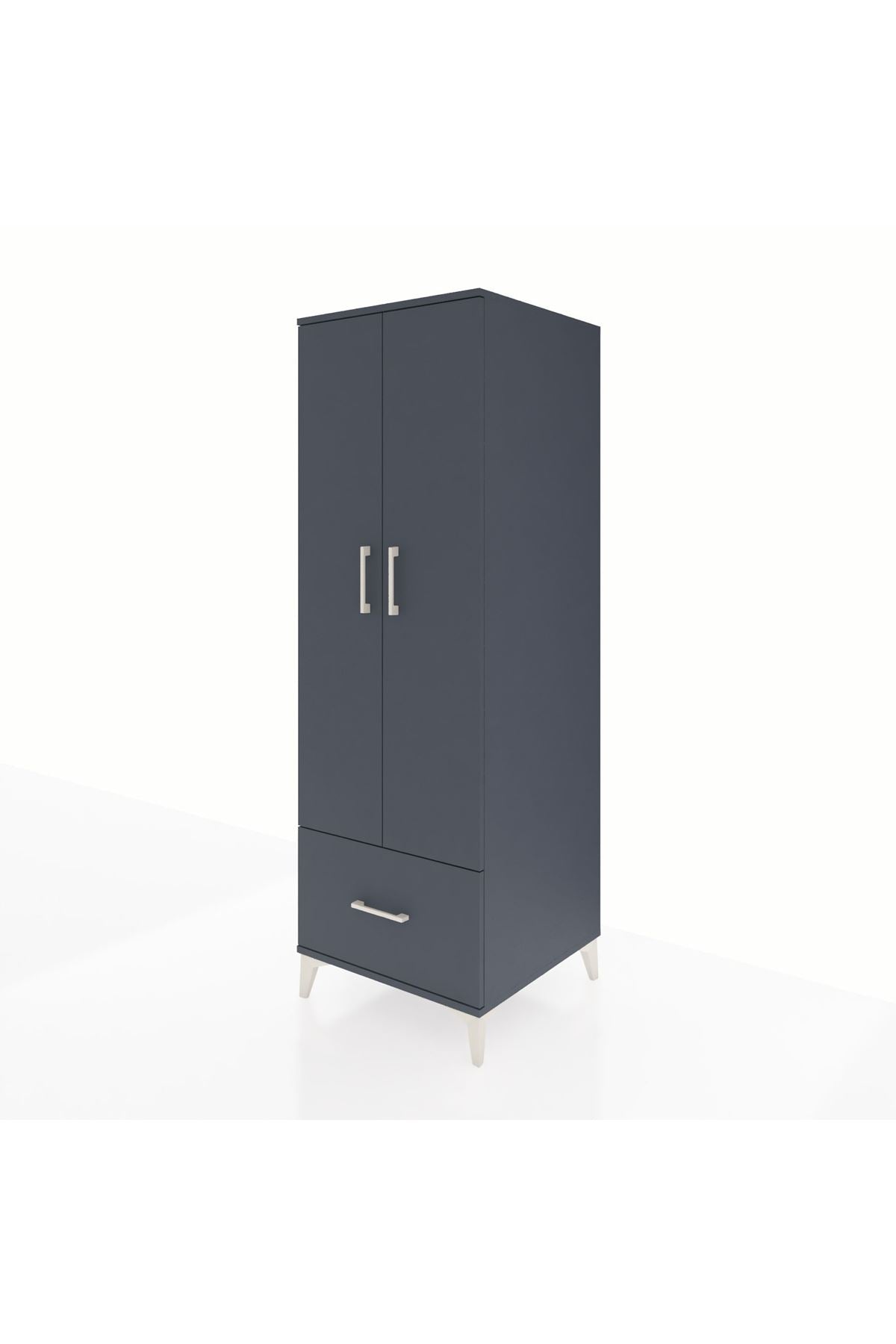Kronos Dolap 4 Raflı Tek Çekmeceli 2 Kapaklı 60x59x182 - S89M016V5C