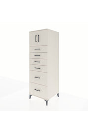 Kronos Dolap Tek Raflı 6 Çekmeceli 2 Kapaklı 60x59x182 - S89M017V1C