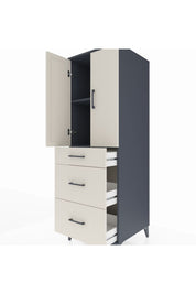 Kronos Dolap 2 Raflı 3 Çekmeceli 2 Kapaklı 60x59x182 - S89M020V4C