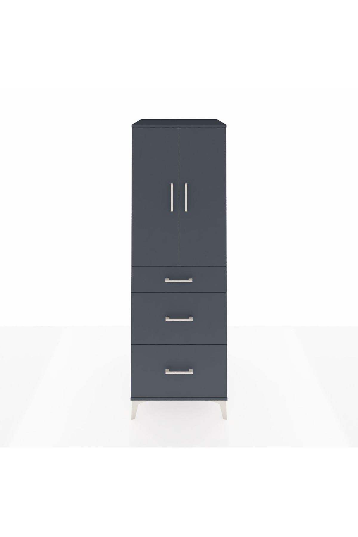 Kronos Dolap 2 Raflı 3 Çekmeceli 2 Kapaklı 60x59x182 - S89M020V5C