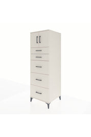 Kronos Dolap Tek Raflı 5 Çekmeceli 2 Kapaklı 60x59x182 - S89M022V1C