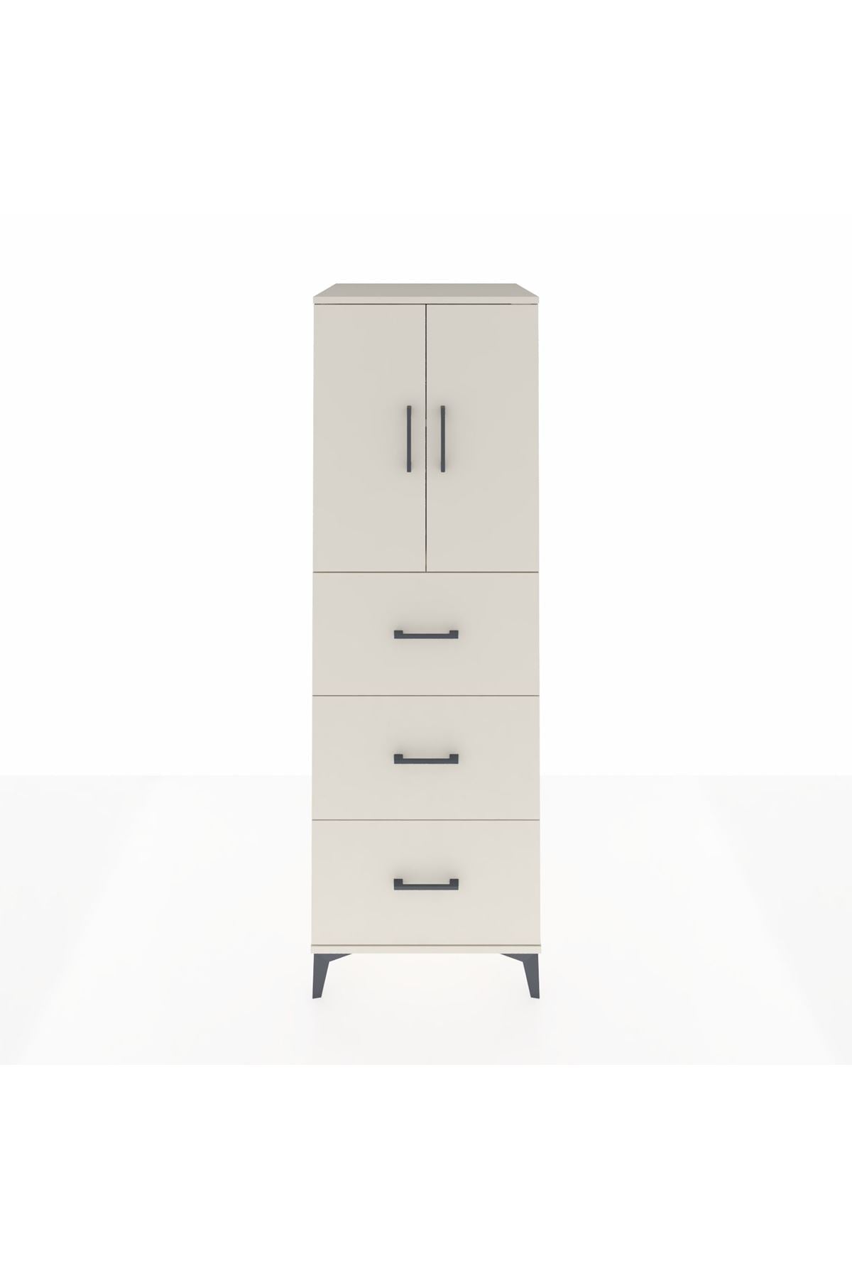 Kronos Dolap 2 Raflı 3 Çekmeceli 2 Kapaklı 60x59x182 - S89M024V1C