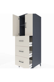 Kronos Dolap 2 Raflı 3 Çekmeceli 2 Kapaklı 60x59x182 - S89M024V4C