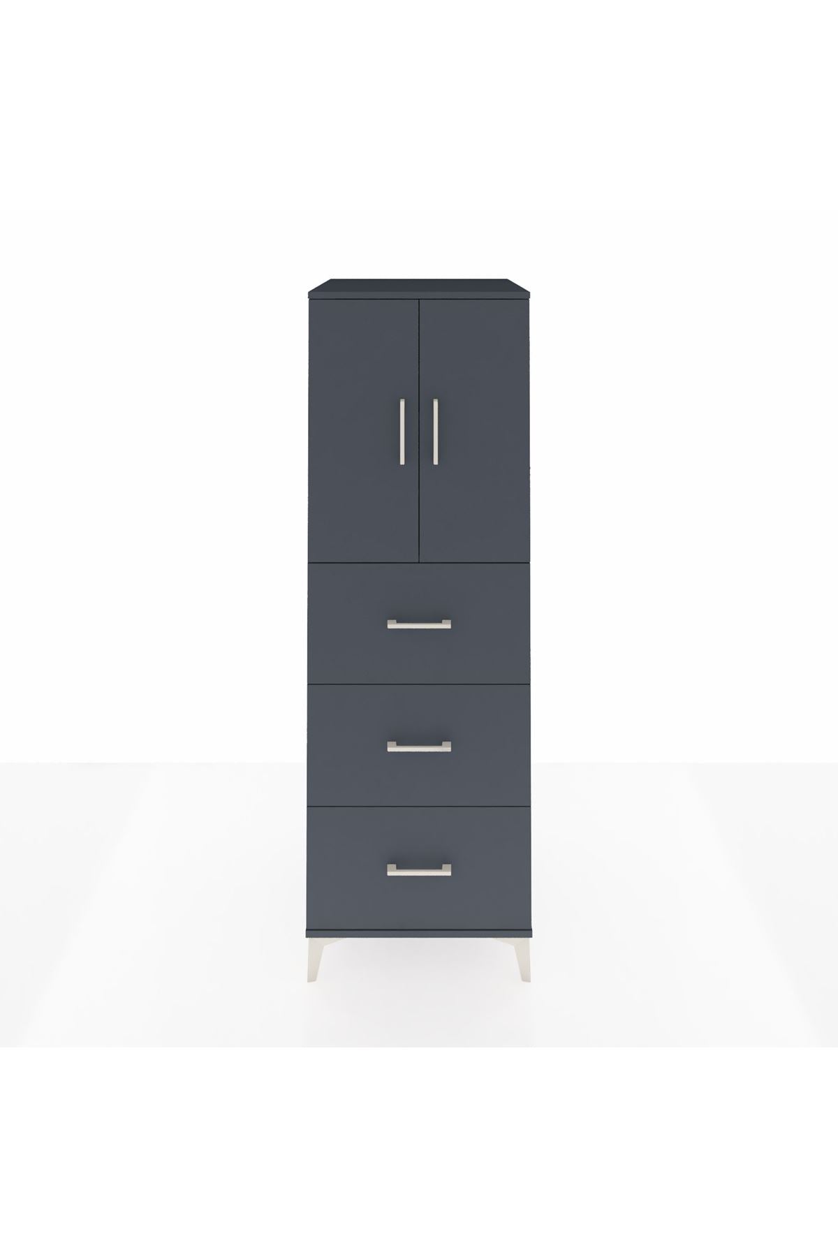 Kronos Dolap 2 Raflı 3 Çekmeceli 2 Kapaklı 60x59x182 - S89M024V5C
