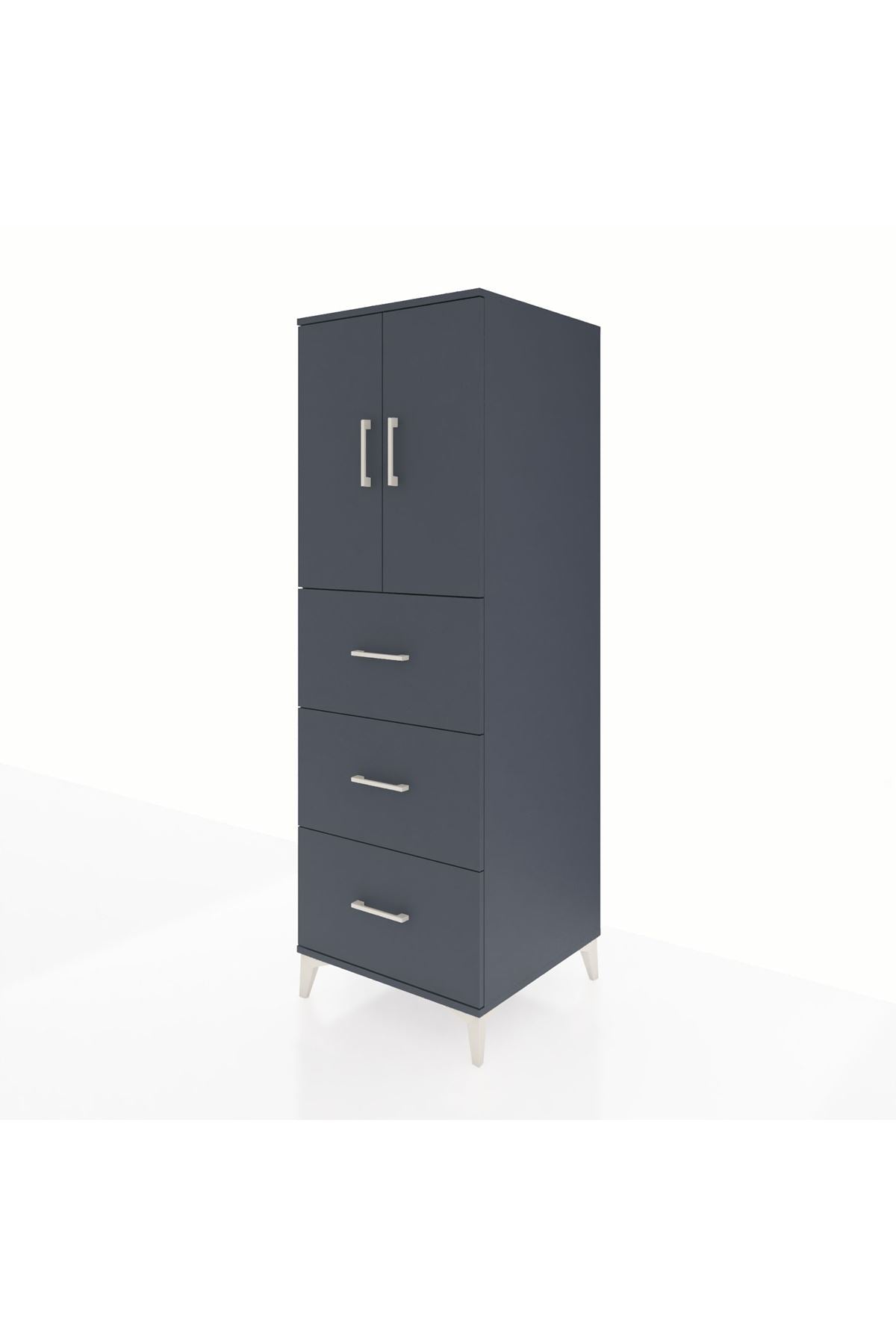 Kronos Dolap 2 Raflı 3 Çekmeceli 2 Kapaklı 60x59x182 - S89M024V5C
