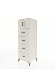 Kronos Dolap Tek Raflı 4 Çekmeceli 2 Kapaklı 60x59x182 - S89M025V1C