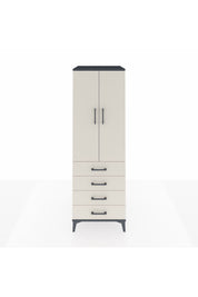 Kronos Dolap Tek Raflı 4 Çekmeceli Tek Askılı 60x59x182 - S89M027V4C