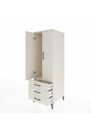 Kronos Dolap Tek Raflı 3 Çekmeceli Tek Askılı 60x59x182 - S89M028V1C