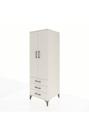 Kronos Dolap Tek Raflı 3 Çekmeceli Tek Askılı 60x59x182 - S89M028V1C
