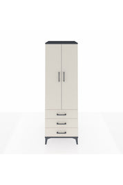 Kronos Dolap Tek Raflı 3 Çekmeceli Tek Askılı 60x59x182 - S89M028V4C