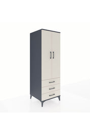 Kronos Dolap Tek Raflı 3 Çekmeceli Tek Askılı 60x59x182 - S89M028V4C