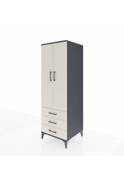 Kronos Dolap Tek Raflı 3 Çekmeceli Tek Askılı 60x59x182 - S89M028V4C