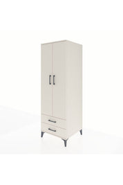 Kronos Dolap Tek Raflı 2 Çekmeceli Tek Askılı 60x59x182 - S89M029V1C