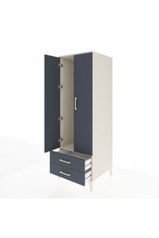 Kronos Dolap Tek Raflı 2 Çekmeceli Tek Askılı 60x59x182 - S89M029V2C