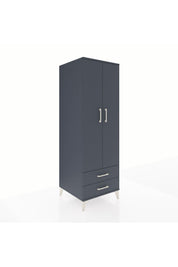 Kronos Dolap Tek Raflı 2 Çekmeceli Tek Askılı 60x59x182 - S89M029V5C