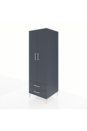 Kronos Dolap Tek Raflı 2 Çekmeceli Tek Askılı 60x59x182 - S89M029V5C
