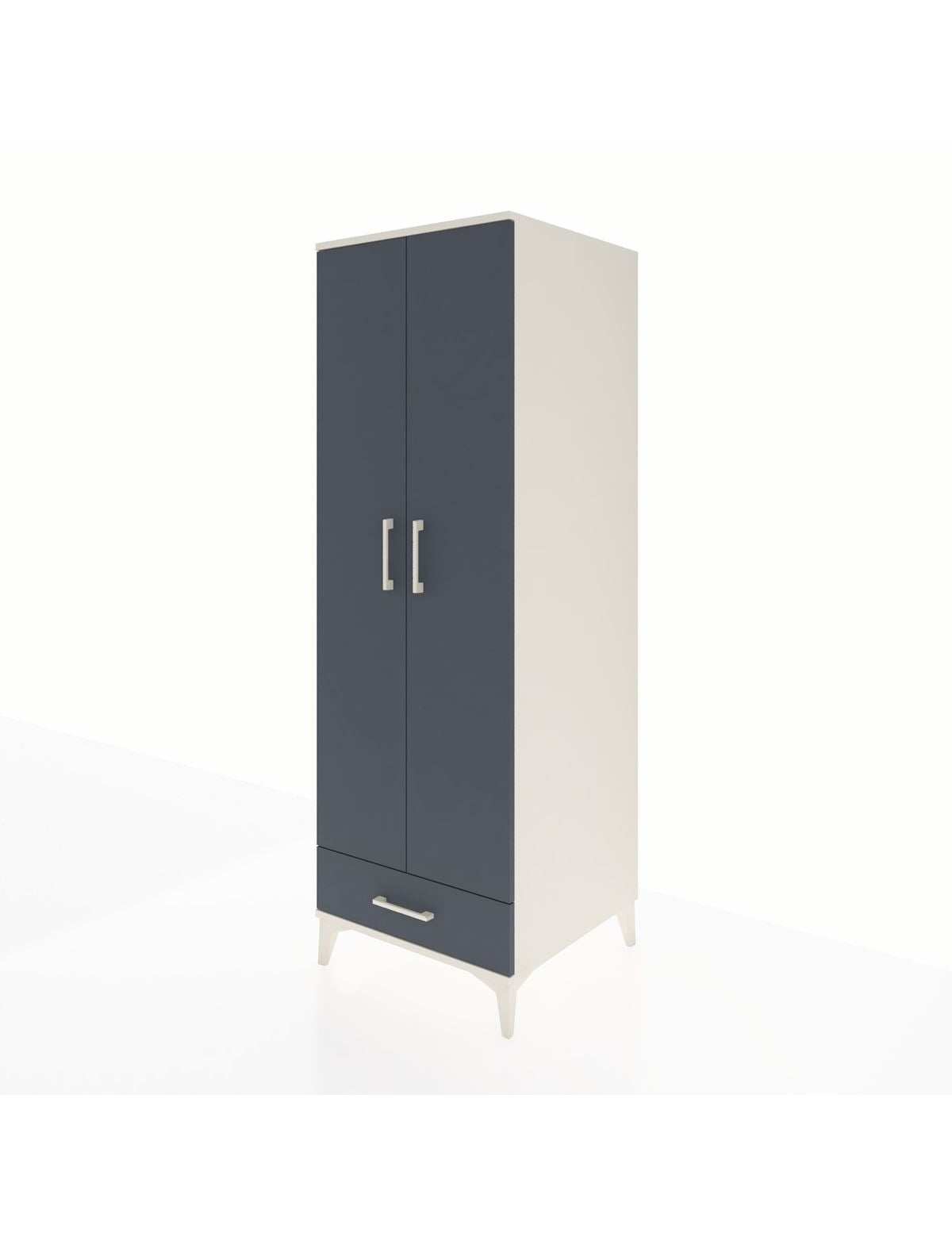 Kronos Dolap 2 Raflı Tek Çekmeceli Tek Askılı 60x59x182 - S89M030V2C