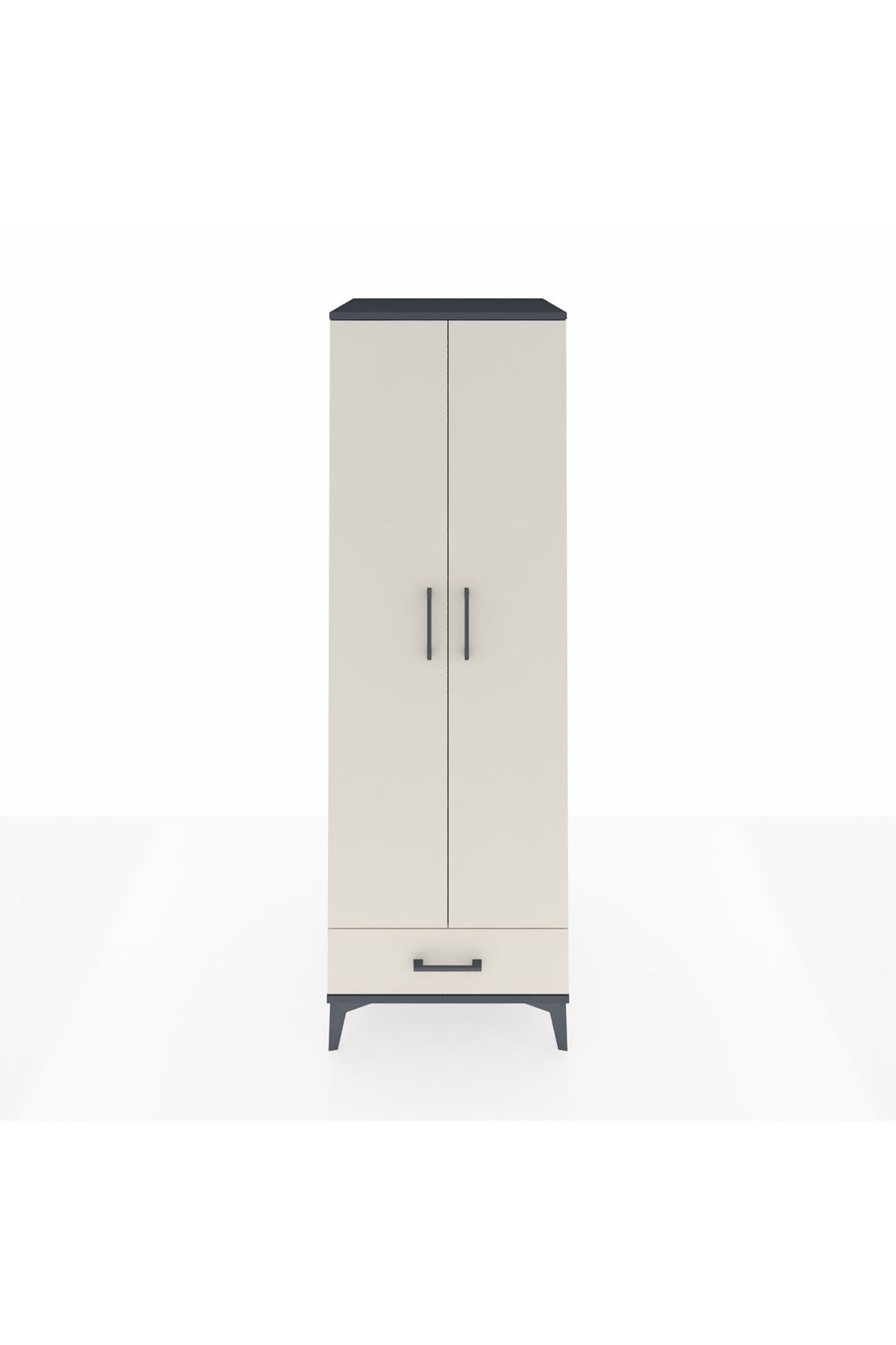 Kronos Dolap 2 Raflı Tek Çekmeceli Tek Askılı 60x59x182 - S89M030V4C