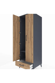 Kronos Dolap 2 Raflı Tek Çekmeceli Tek Askılı 60x59x182 - S89M030V6C