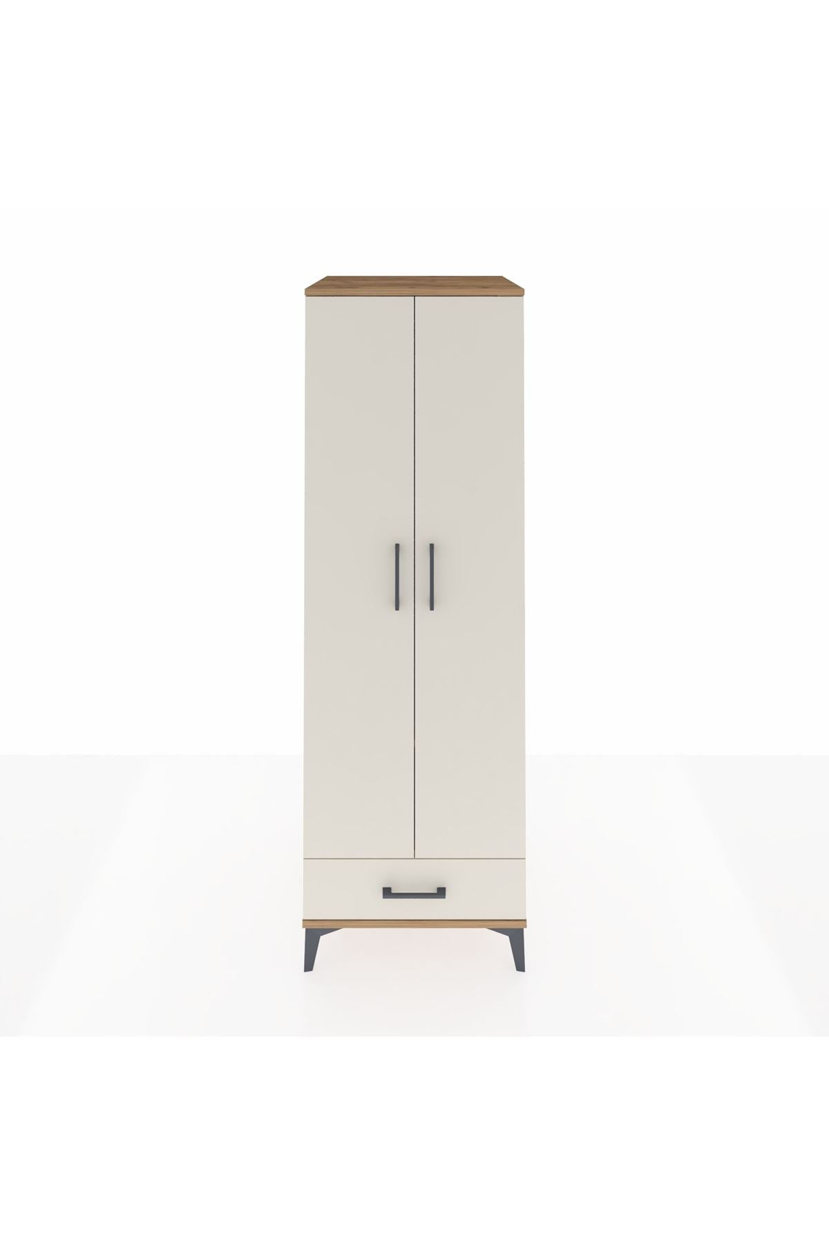 Kronos Dolap 2 Raflı Tek Çekmeceli Tek Askılı 60x59x182 - S89M030V7C
