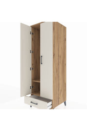 Kronos Dolap 2 Raflı Tek Çekmeceli Tek Askılı 60x59x182 - S89M030V7C