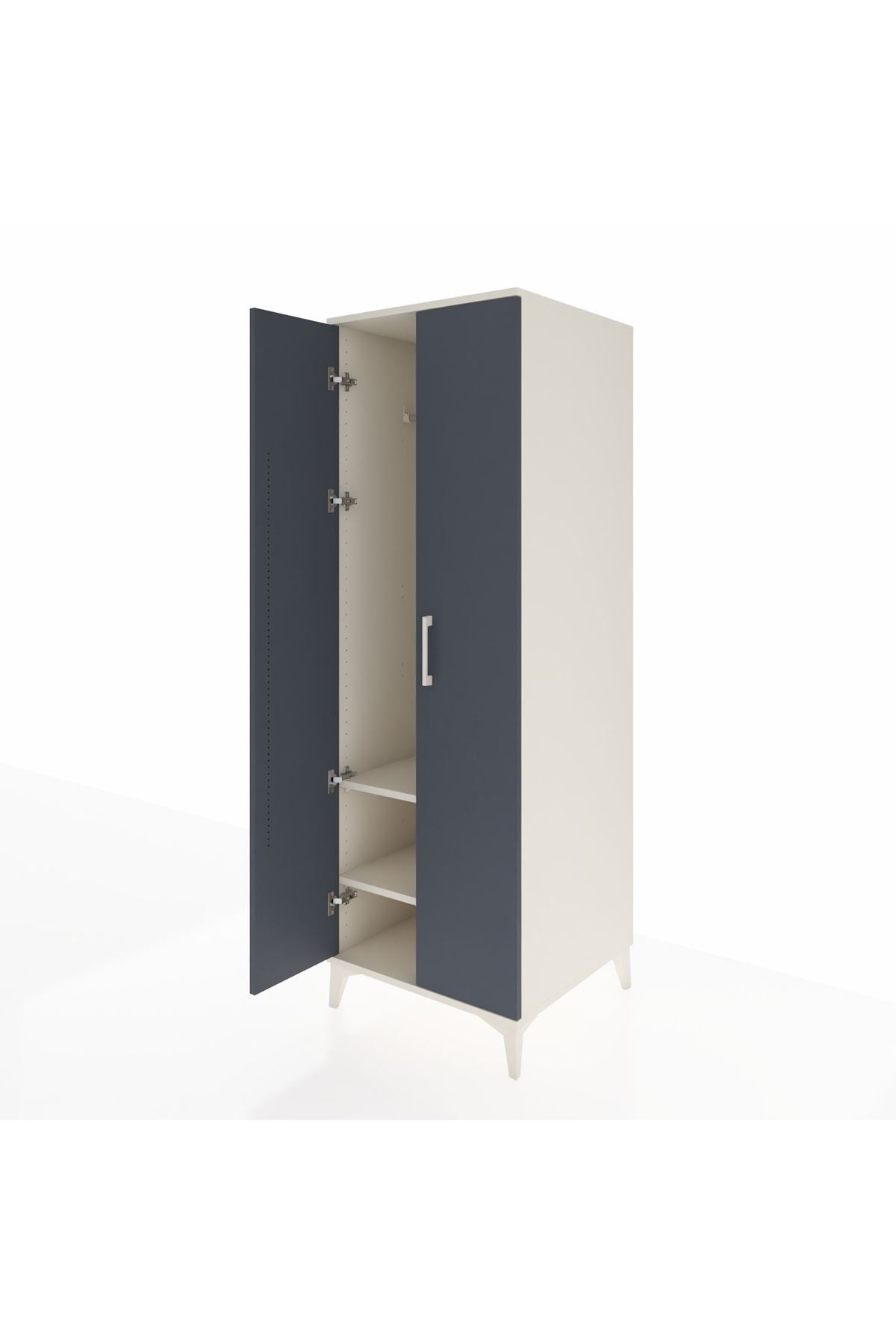 Kronos Dolap 2 Raflı 2 Kapaklı Tek Askılı 60x59x182 - S89M031V2C