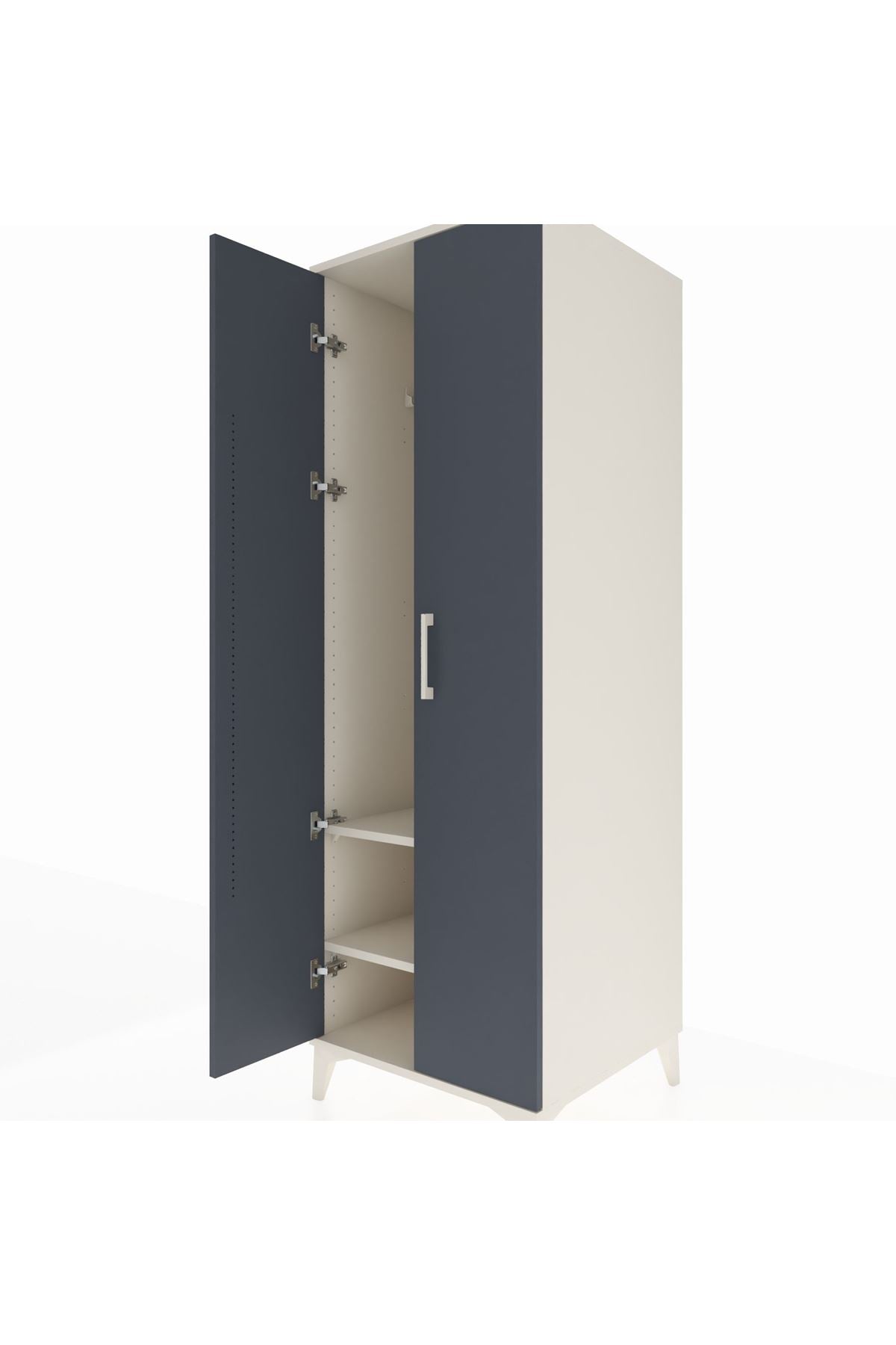 Kronos Dolap 2 Raflı 2 Kapaklı Tek Askılı 60x59x182 - S89M031V2C