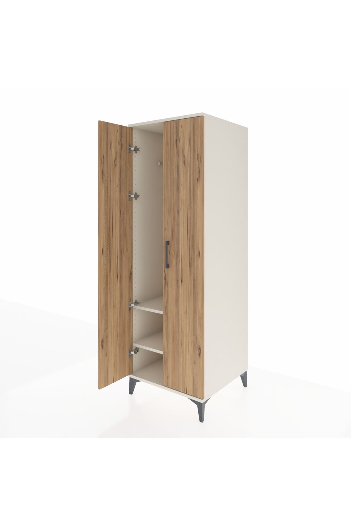 Kronos Dolap 2 Raflı 2 Kapaklı Tek Askılı 60x59x182 - S89M031V3C