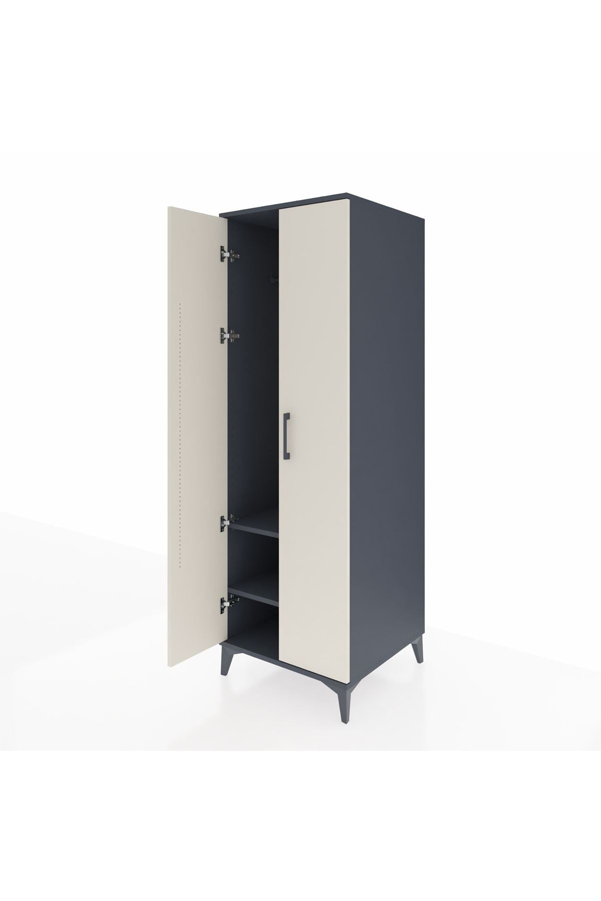 Kronos Dolap 2 Raflı 2 Kapaklı Tek Askılı 60x59x182 - S89M031V4C