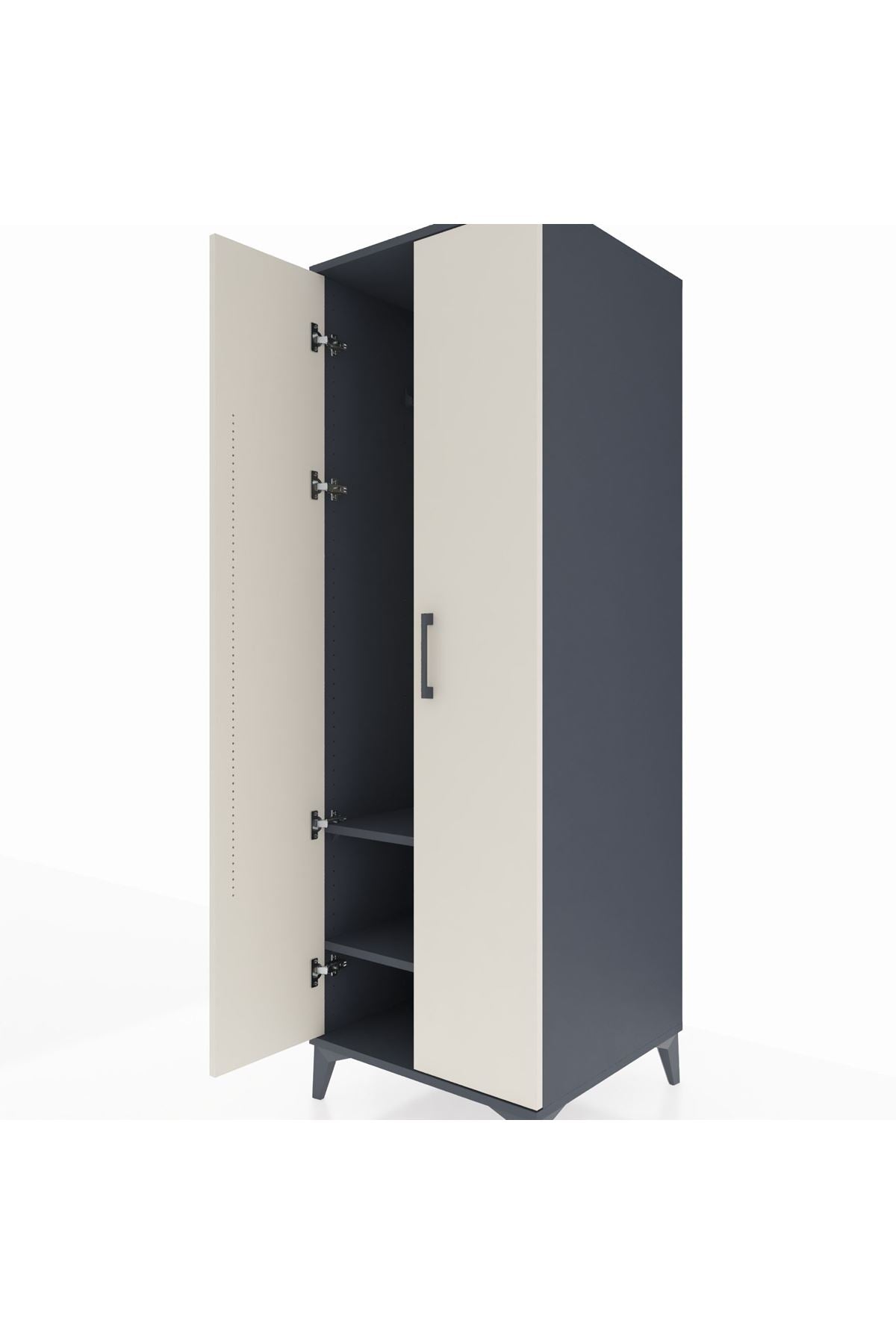 Kronos Dolap 2 Raflı 2 Kapaklı Tek Askılı 60x59x182 - S89M031V4C