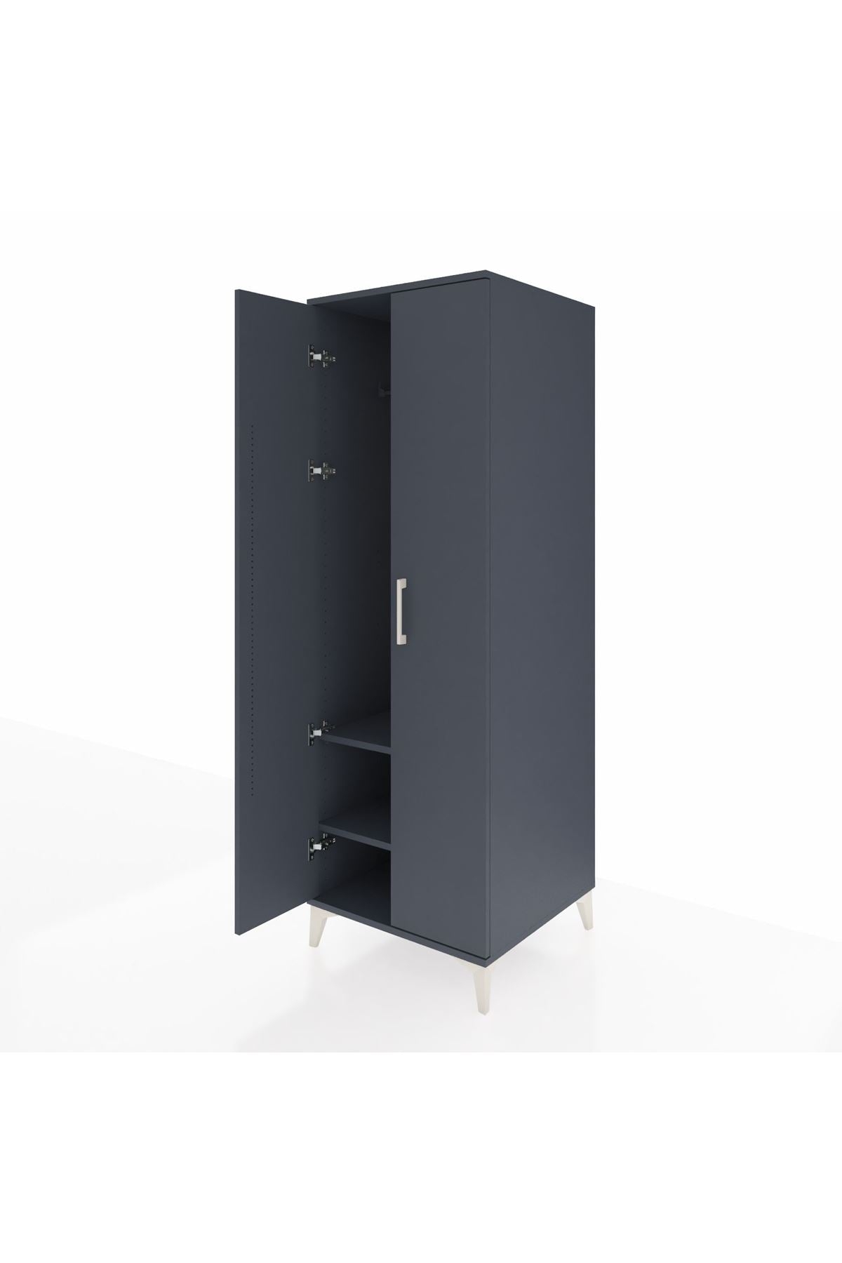 Kronos Dolap 2 Raflı 2 Kapaklı Tek Askılı 60x59x182 - S89M031V5C