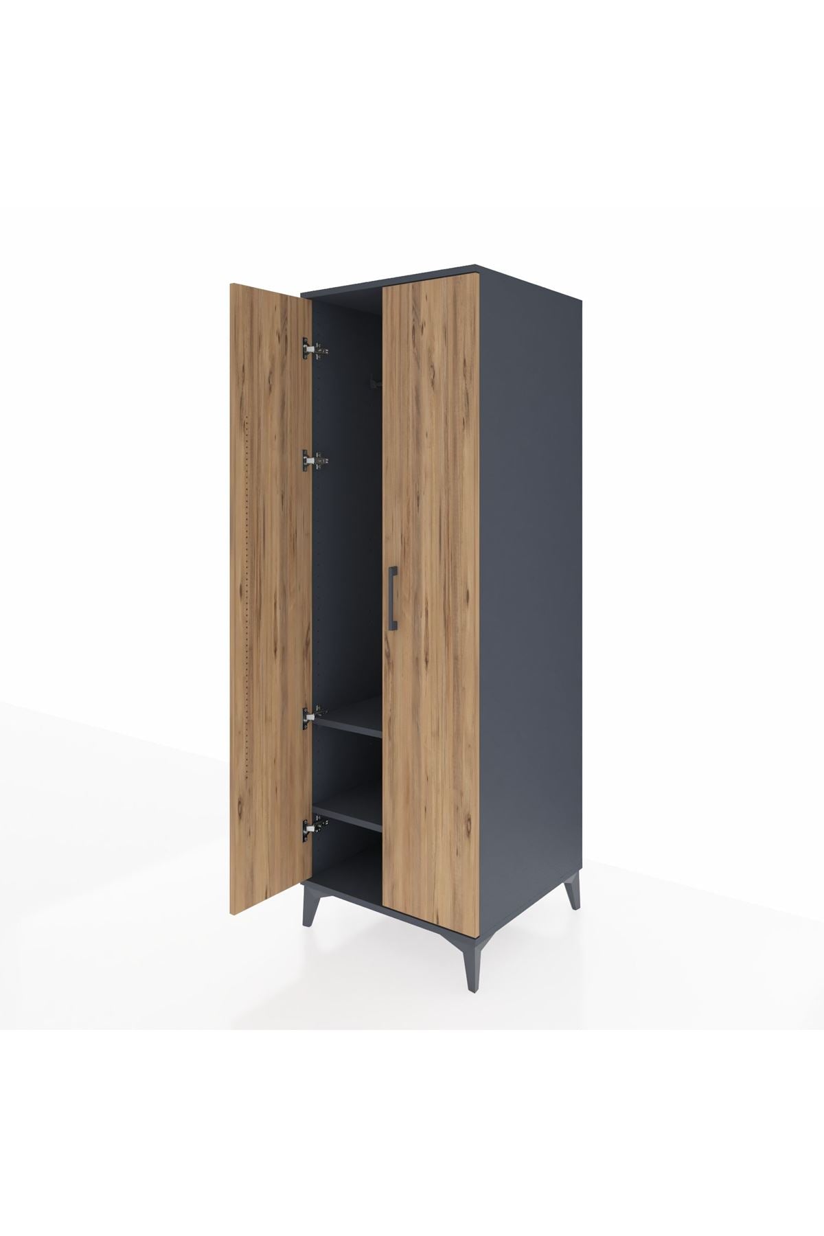 Kronos Dolap 2 Raflı 2 Kapaklı Tek Askılı 60x59x182 - S89M031V6C